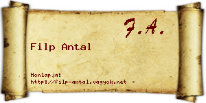 Filp Antal névjegykártya